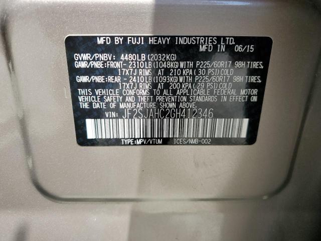 JF2SJAHC2GH412346 Subaru Forester 2.5i Limited