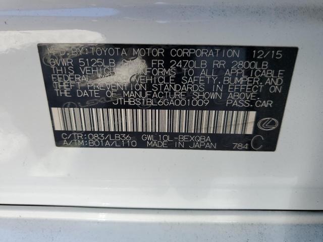 2016 LEXUS GS 450H - JTHBS1BL6GA001009