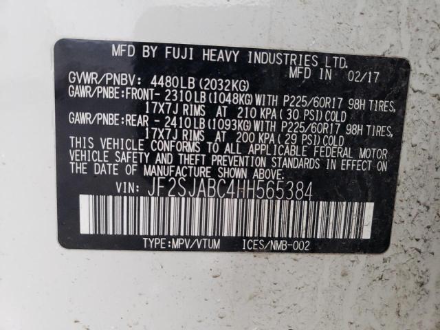 JF2SJABC4HH565384 Subaru Forester 2.5i