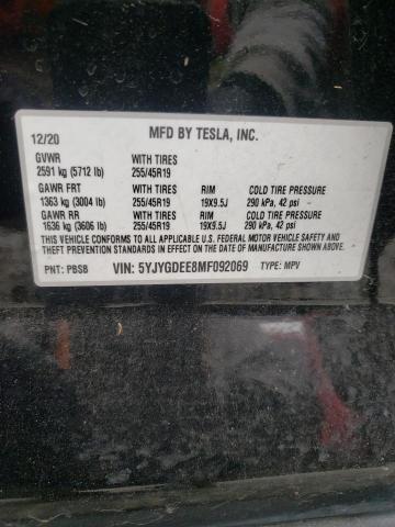 5YJYGDEE8MF092069 Tesla Model Y