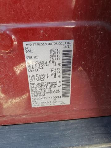 5N1AT2MT8JC740094 Nissan ROGUE S