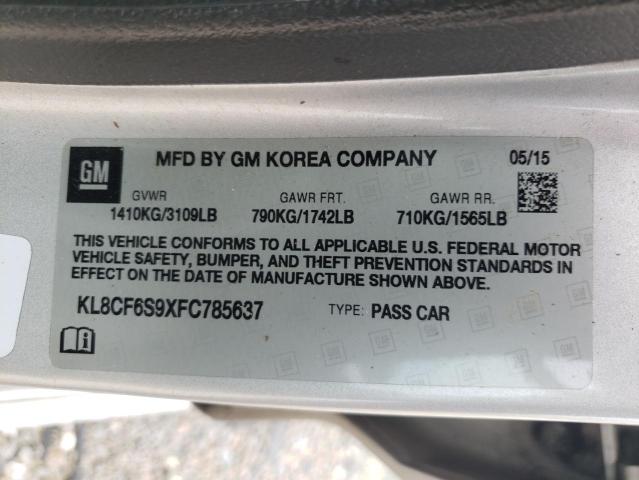 2015 CHEVROLET SPARK KL8CF6S9XFC785637