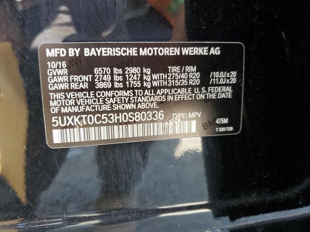 5UXKT0C53H0S80336 BMW X5 Xdr40e
