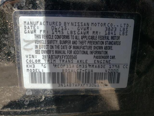 3N1AB7APXFY306546 Nissan SENTRA S