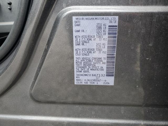5N1DR2MM2JC667132 Nissan Pathfinder S