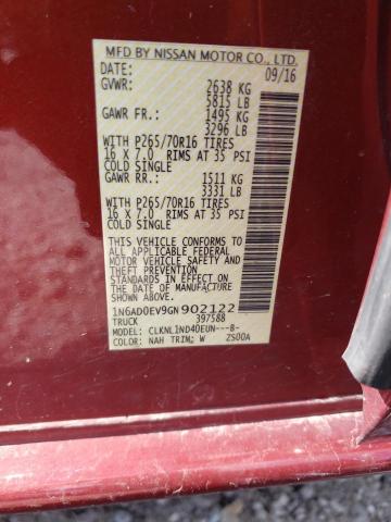 2016 NISSAN FRONTIER S - 1N6AD0EV9GN902122