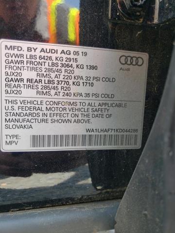 WA1LHAF71KD044286 2019 AUDI Q7, photo no. 12