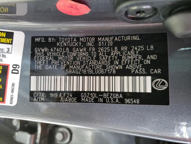 2020 LEXUS ES 350 F-S - 58AGZ1B19LU067178