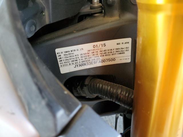 2015 YAMAHA FZ09 JYARN33E9FA007500