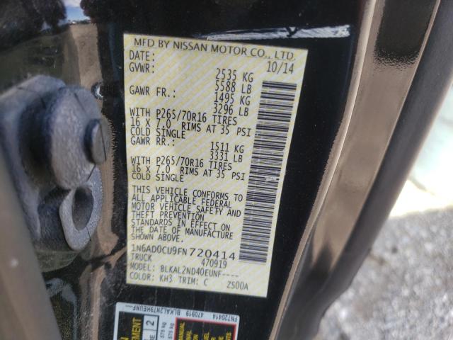 1N6AD0CU9FN720414 Nissan Frontier Sv