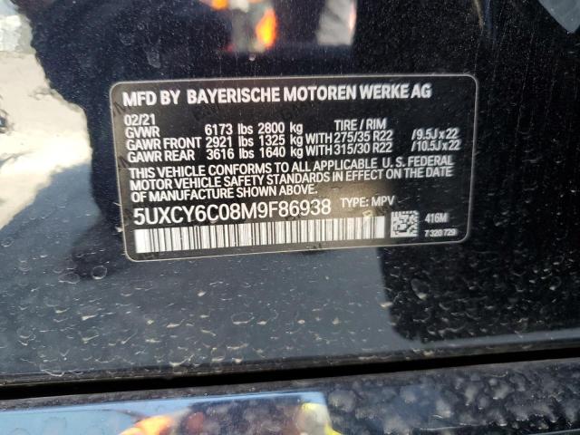 5UXCY6C08M9F86938 2021 BMW X6, photo no. 13