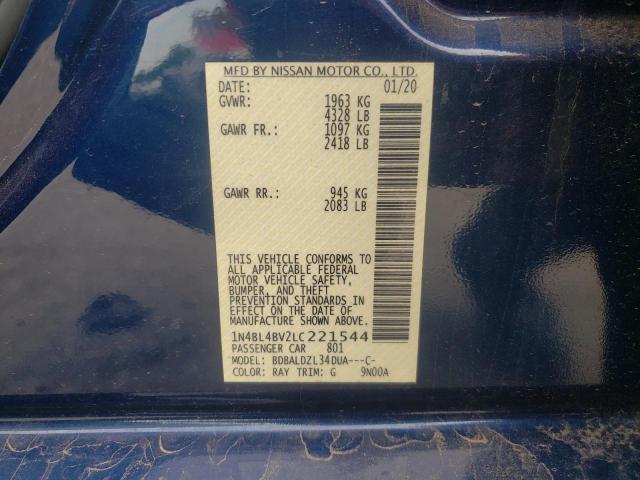 2020 NISSAN ALITMA - 1N4BL4BV2LC221544