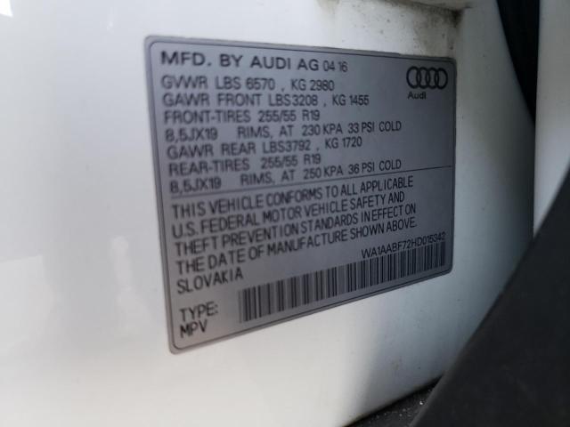 VIN WA1AABF72HD015342 2017 Audi Q7, Premium no.12