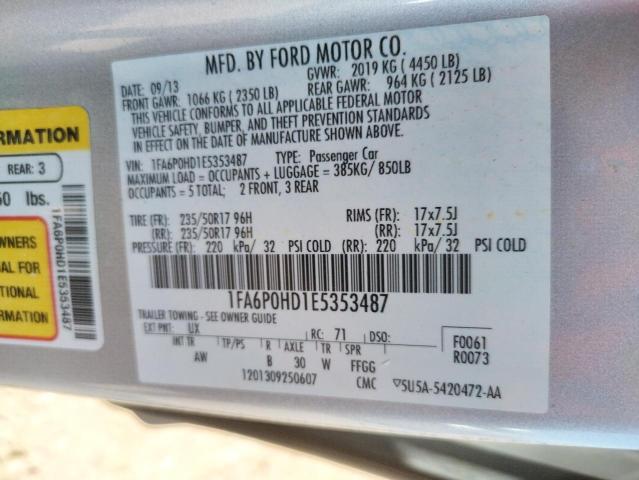 1FA6P0HD1E5353487 Ford FUSION SE