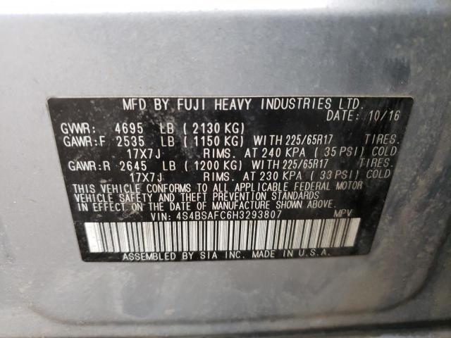4S4BSAFC6H3293807 Subaru Outback 2.5i Premium