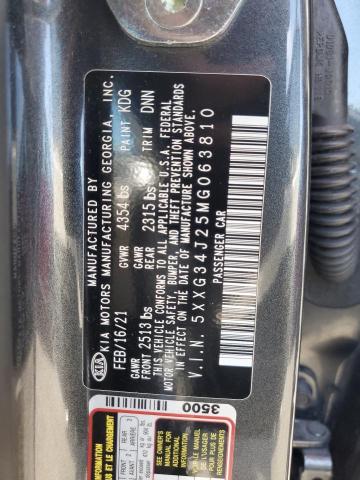 2021 KIA K5 EX - 5XXG34J25MG063810