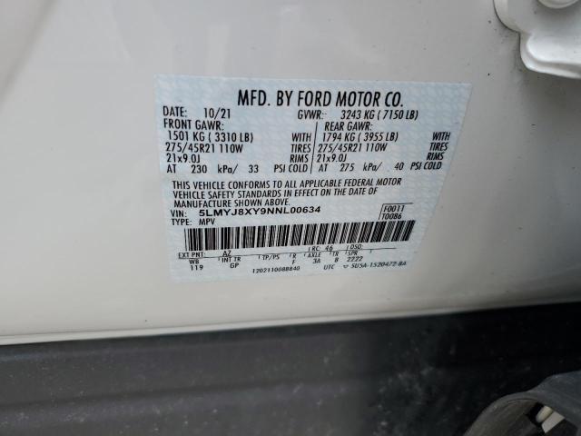 2022 LINCOLN AVIATOR GR - 5LMYJ8XY9NNL00634