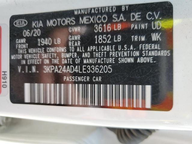 3KPA24AD4LE336205 KIA RIO LX