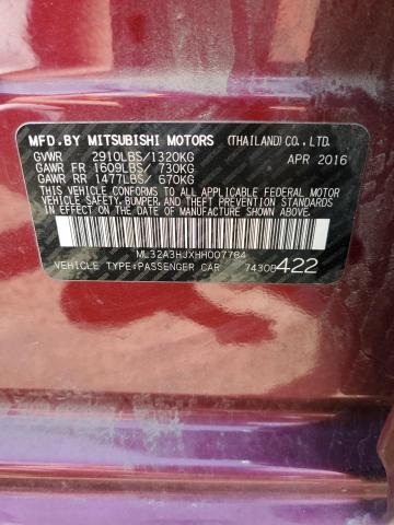 ML32A3HJXHH007784 Mitsubishi MIRAGE ES
