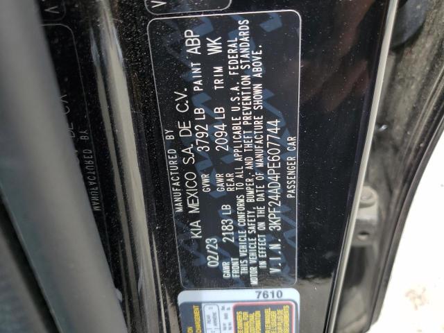 3KPF24AD4PE607744 KIA FORTE LX