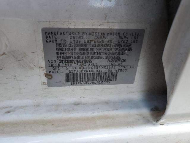 3N1CN8DV7ML910095 Nissan VERSA S