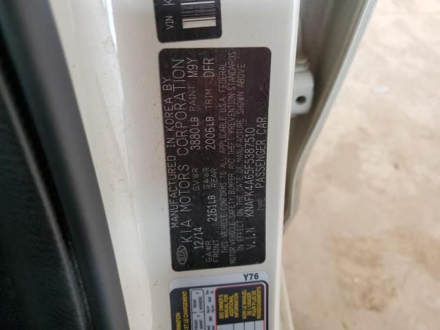 KNAFK4A65F5387510 KIA FORTE LX