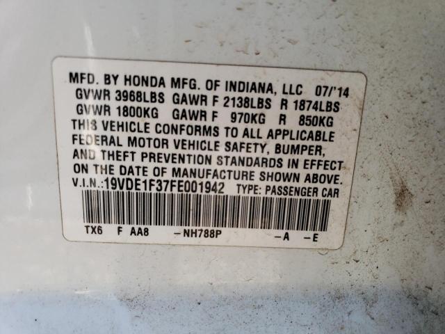 2015 ACURA ILX 20 - 19VDE1F37FE001942