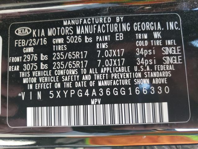5XYPG4A36GG166330 KIA SORENTO LX