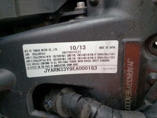 2014 YAMAHA FZ09 C JYARN33Y9EA000183
