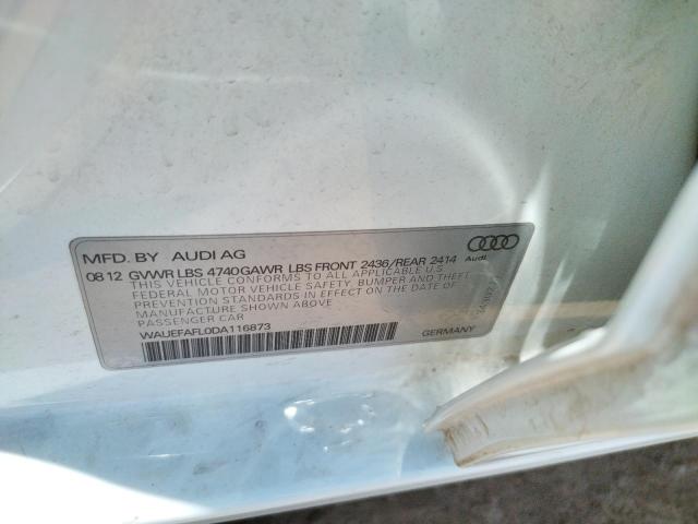 VIN WAUEFAFL0DA116873 2013 Audi A4, Premium Plus no.12