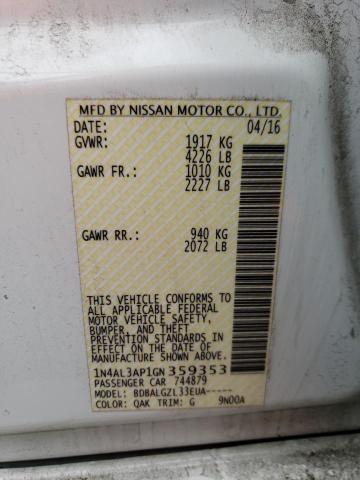 1N4AL3AP1GN359353 Nissan ALTIMA 2.5