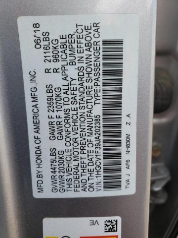 1HGCV1F39JA202385 | 2018 HONDA ACCORD SPO