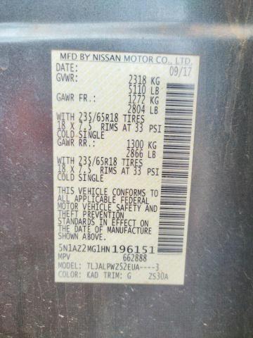 5N1AZ2MG1HN196151 Nissan MURANO S