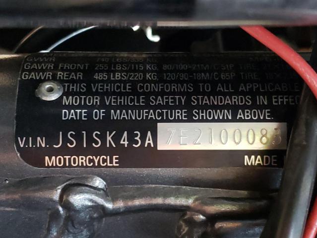 2014 SUZUKI DR-Z400 S - JS1SK43A7E2100083