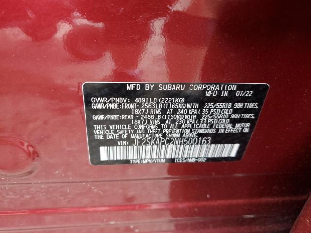 JF2SKAPC2NH500163 Subaru Forester Limited
