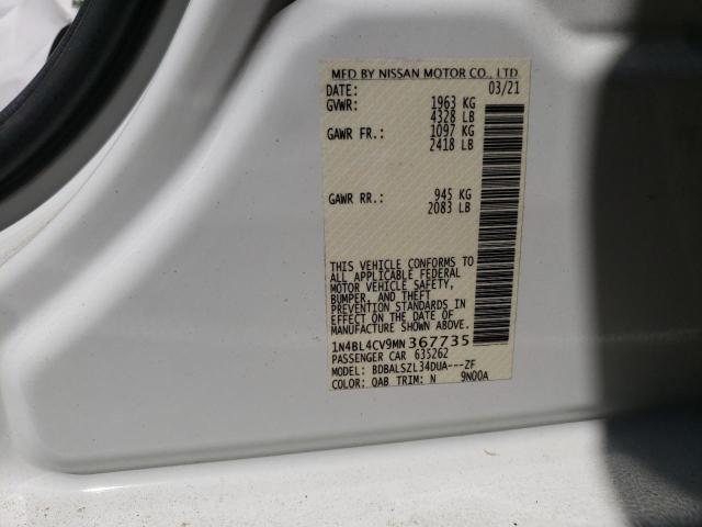 2021 NISSAN ALTIMA SR - 1N4BL4CV9MN367735