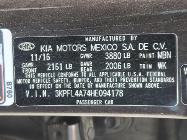 3KPFL4A74HE094178 KIA FORTE LX