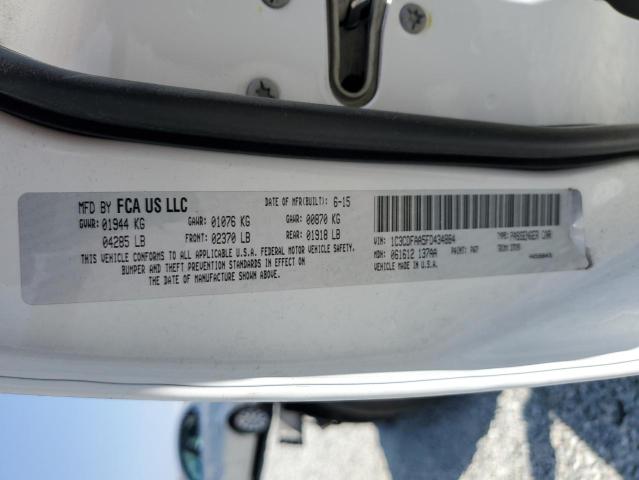 1C3CDFAA5FD434884 Dodge DART SE