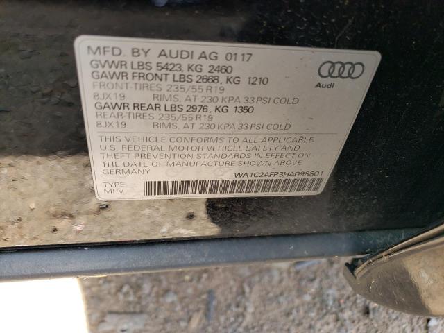 VIN WA1C2AFP3HA098801 2017 Audi Q5, Premium no.13