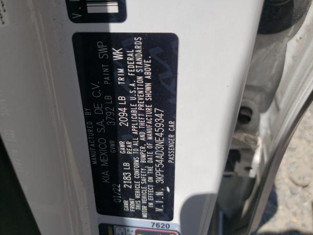 3KPF54AD3NE459347 KIA Forte Gt Line