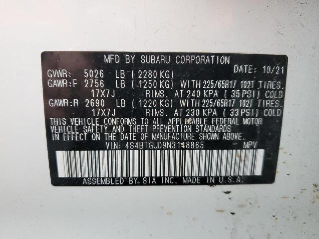4S4BTGUD9N3148865 Subaru Outback Wilderness