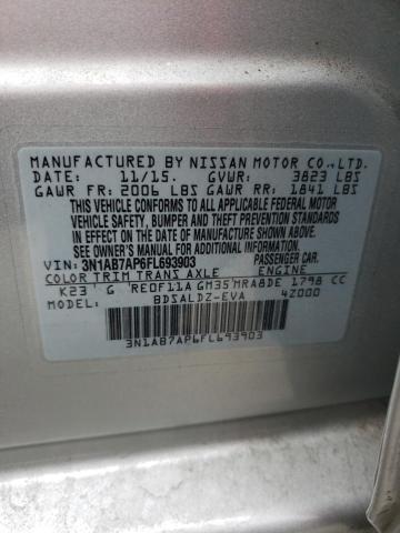 3N1AB7AP6FL693903 | 2015 NISSAN SENTRA S