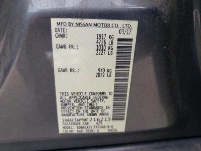 1N4AL3AP9HC216213 Nissan ALTIMA 2.5