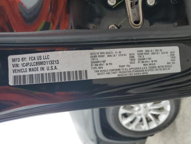 1C4PJLCB9MD113213 Jeep Cherokee Latitude