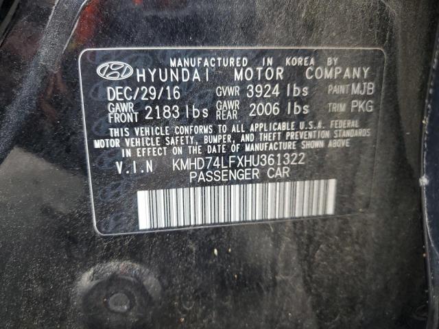 2017 HYUNDAI ELANTRA SE - KMHD74LFXHU361322