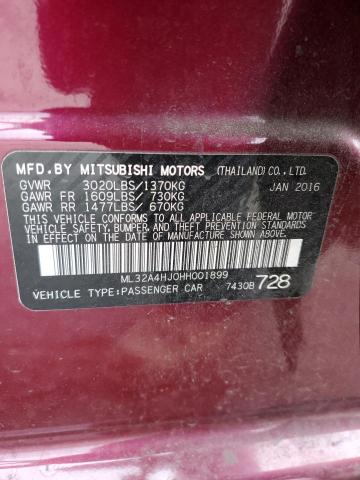 ML32A4HJ0HH001899 Mitsubishi MIRAGE SE