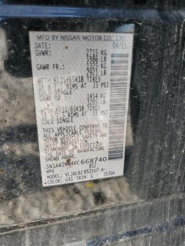 5N1AR2MN4FC668740 Nissan Pathfinder S