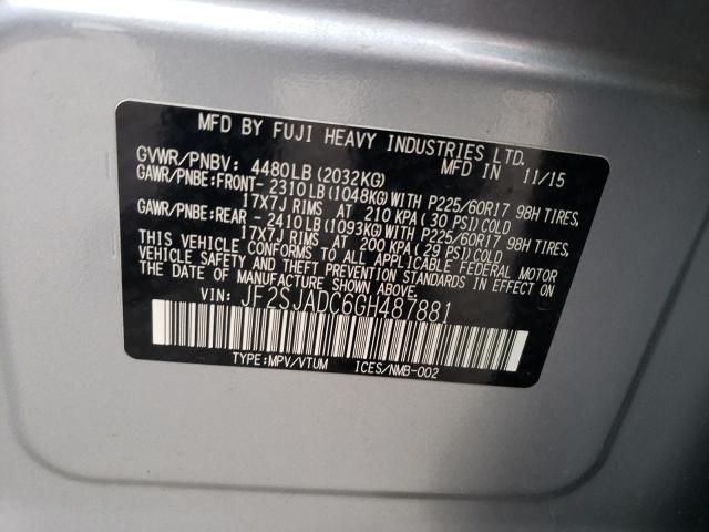 JF2SJADC6GH487881 Subaru Forester 2.5i Premium