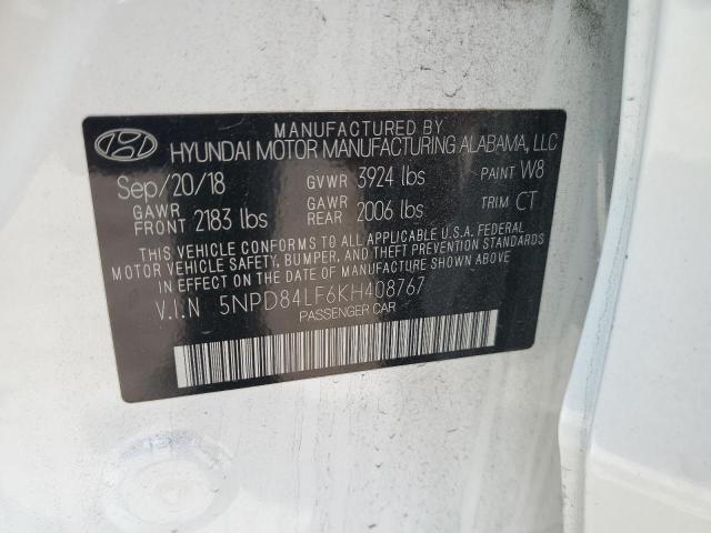 2019 HYUNDAI ELANTRA SE - 5NPD84LF6KH408767