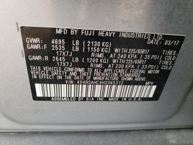 4S4BSAHC4H3365312 Subaru Outback 2.5i Premium